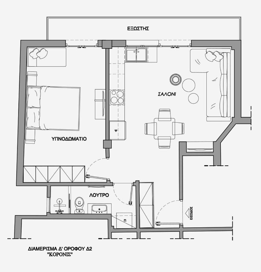 La Larissa Luxury Apartments Koronis Eksteriør bilde